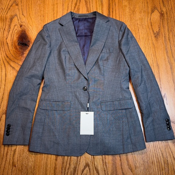 Suit Supply Jacket 38 Gray Notch Lapel Wool Vitale‎ Barberis Canonico NWT
